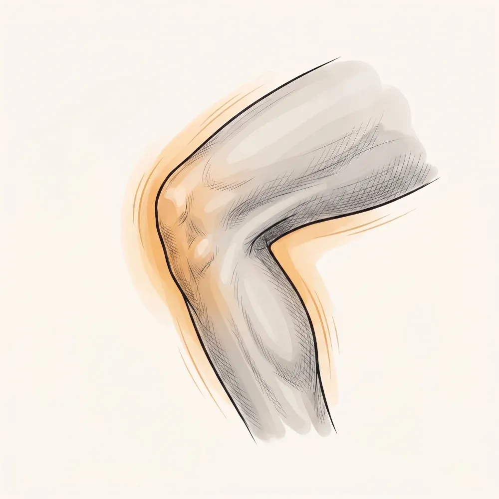 Illustration of a knee bending actively and freely