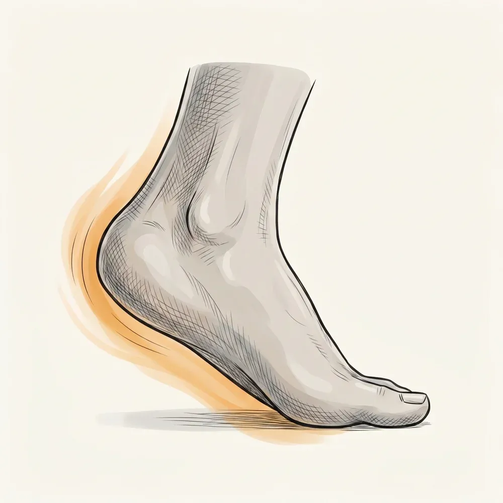 Illustration of a foot walking comfortably, pain-free